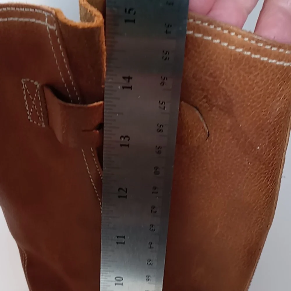 Timberland Savin Hill-Tall Leather Boots -w/ Zippers --British Tan - 7 women's